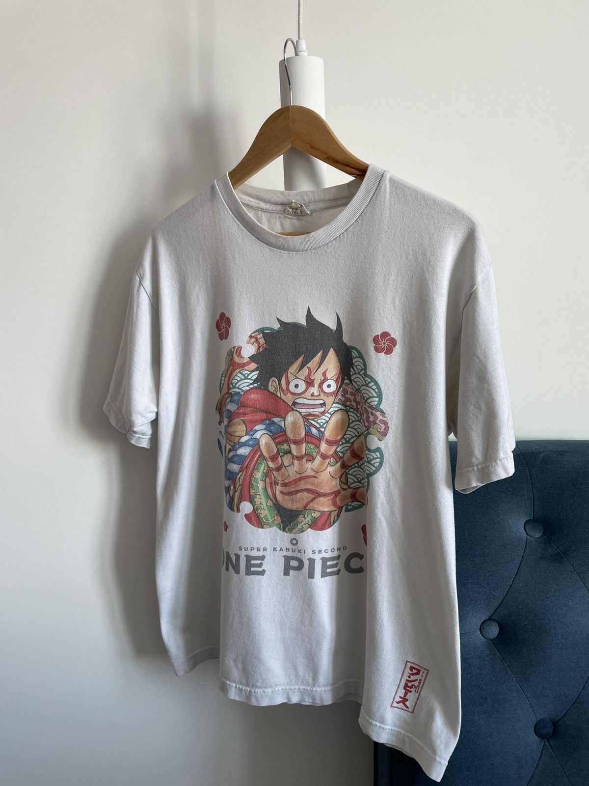 Anime Vintage One Piece 90’s Super Kabudi Luffy Anine T-Shirt RARE Size US XL / EU 56 / 4 - 3 Thumbnail