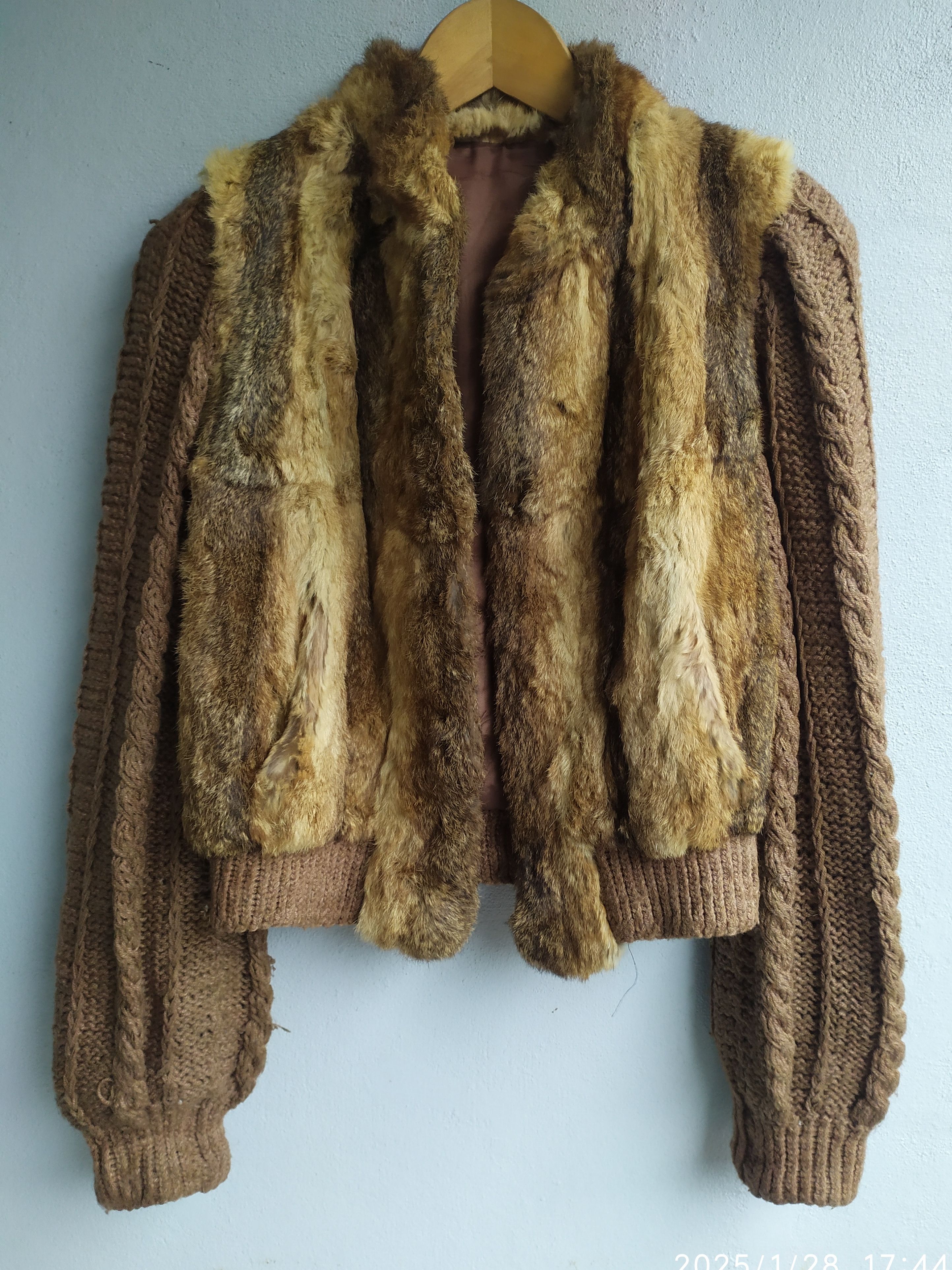 Japanese Knit faux fur Jacket