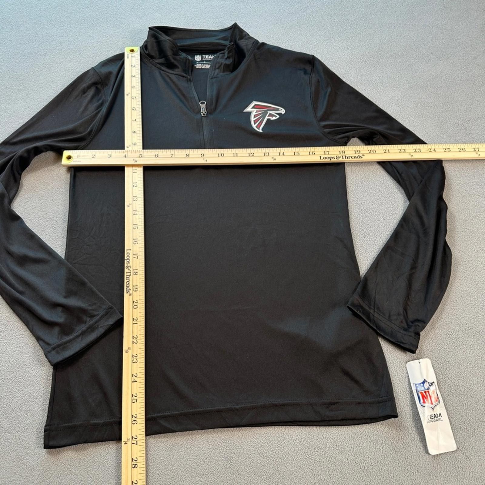 Other Atlanta Falcons Quarter Zip Pullover Shirt Mens S Black NFL Size US S / EU 44-46 / 1 - 3 Thumbnail