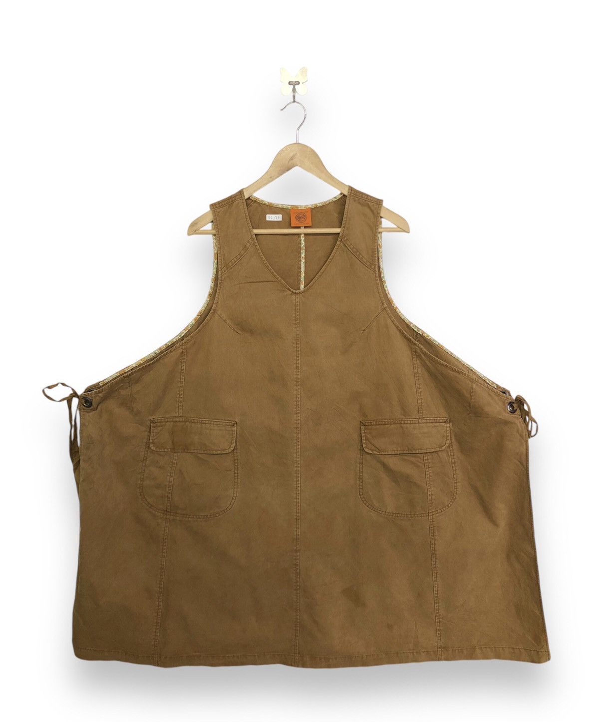 Japanese Brand × OMNIGOD Omnigod Tan Duck Work Canvas Outerwear Apron Size 36 - 1 Thumbnail