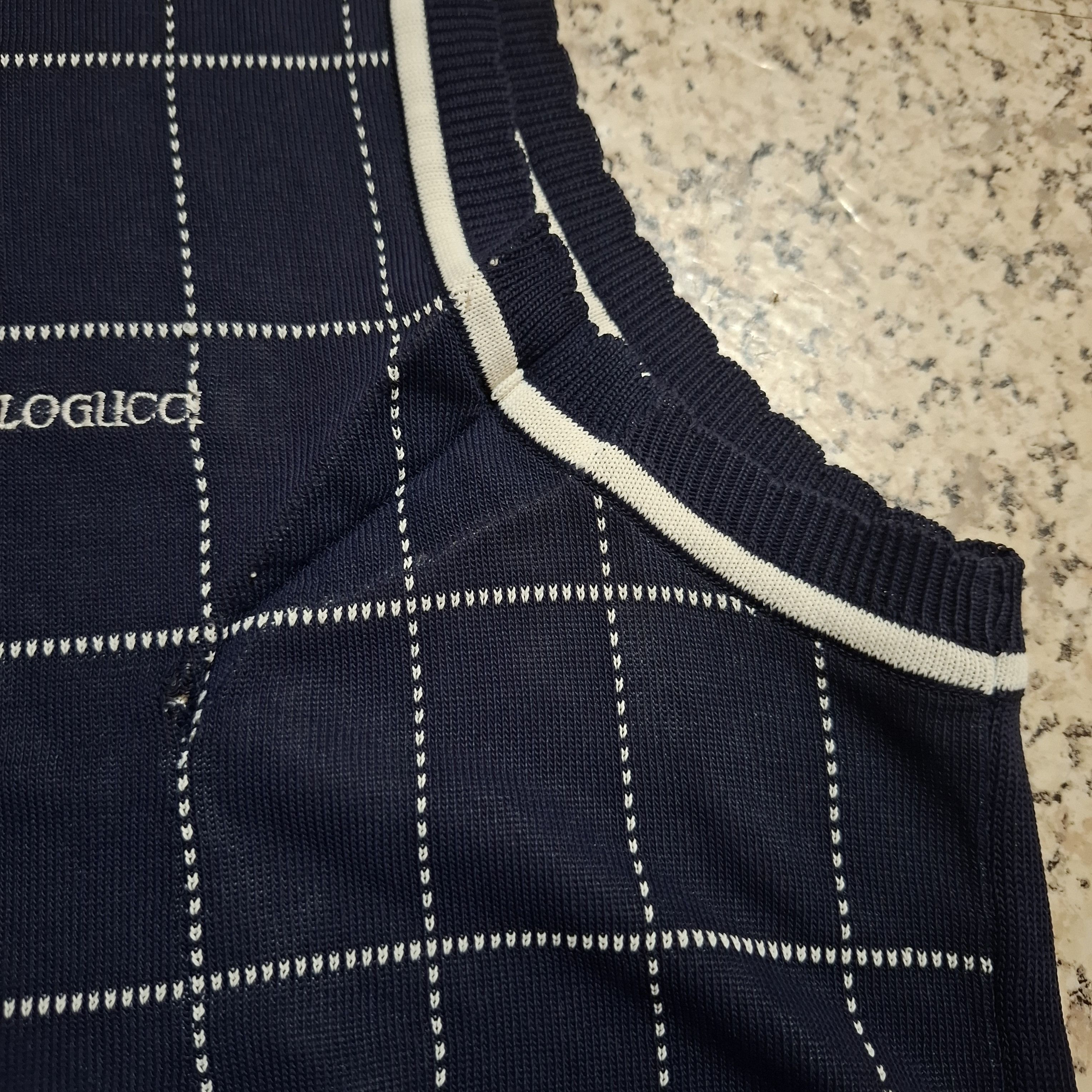 Paolo Gucci Vintage Paolo Gucci Windowpane Check Knit Vest Size US S / EU 44-46 / 1 - 9 Thumbnail