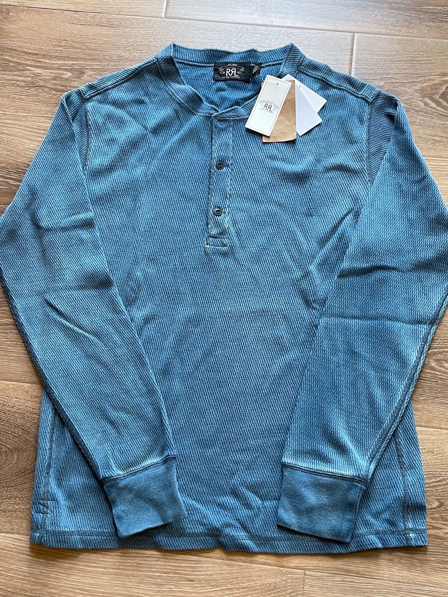 RRL Ralph Lauren RRL Indigo Henry LS Jersey T-Shirt 24AW L Size US L / EU 52-54 / 3 - 1 Thumbnail