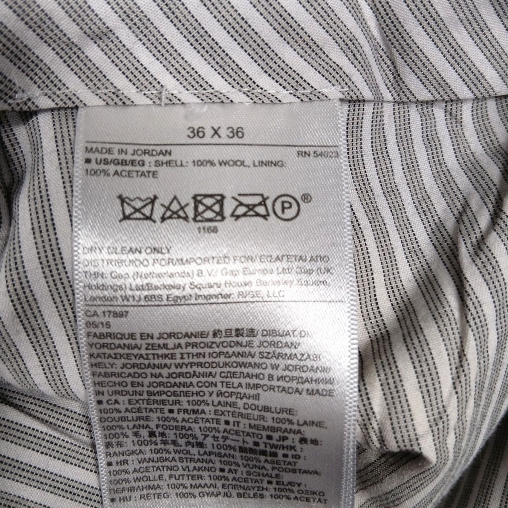 Banana Republic Banana Republic Dress Pants Men 36x36 Gray Slim Fit Wool Modern Size US 36 / EU 52 - 5 Thumbnail