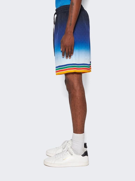 Casablanca o1mle0326 Drawstring Silk Shorts Studio De musique in Blue Size US 36 / EU 52 - 4 Thumbnail
