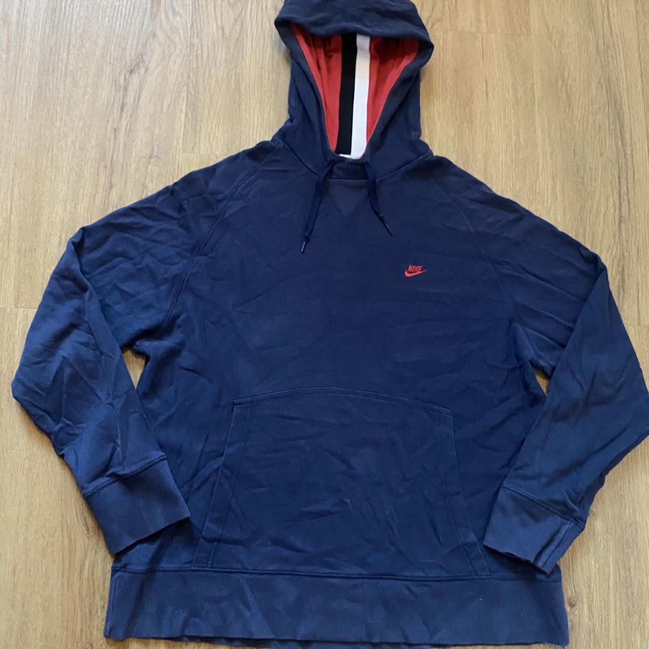 Nike Nike Air Force Hoodie navy and red hoodie y2k Size US L / EU 52-54 / 3 - 2 Thumbnail