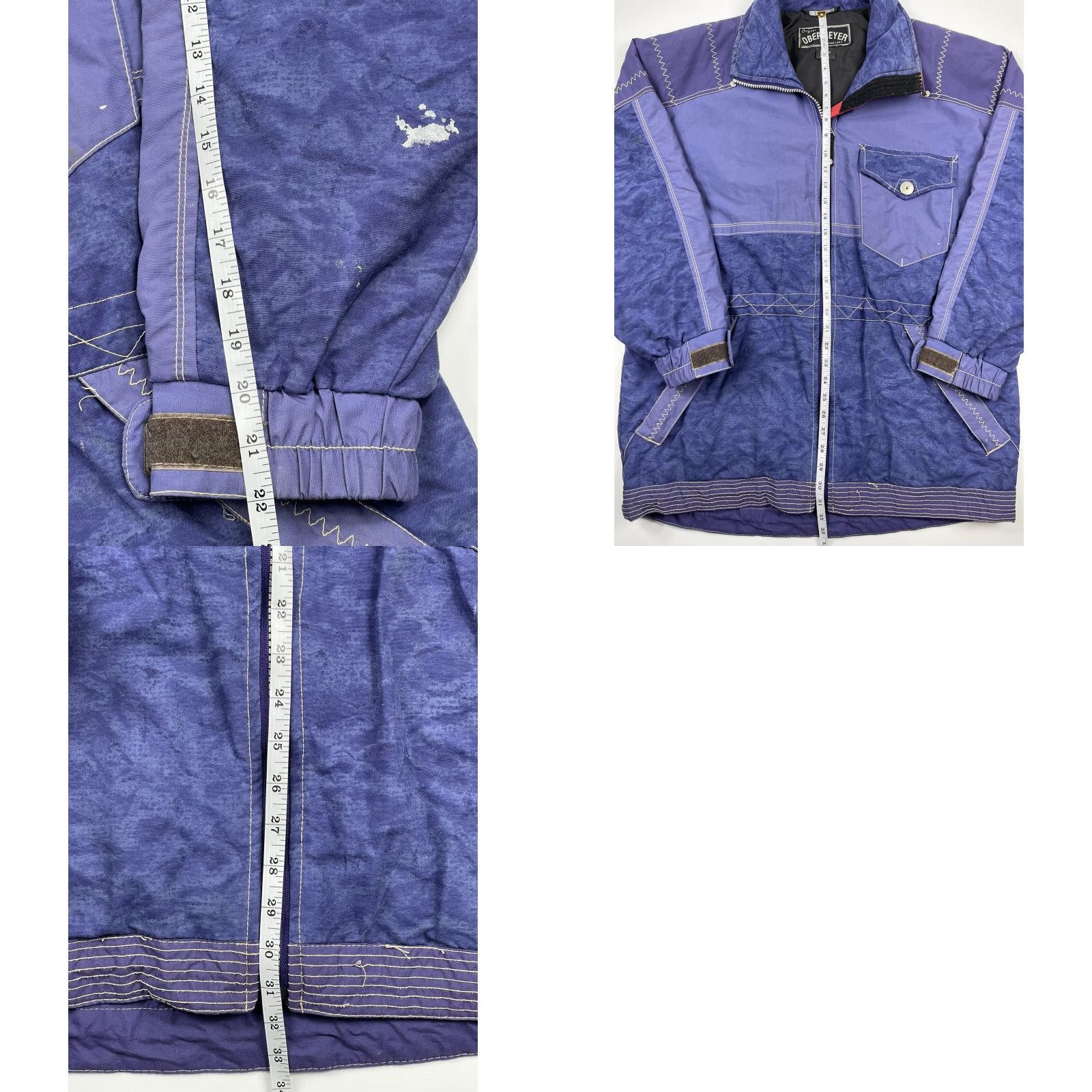 Obermeyer VINTAGE Obermeyer Ski Jacket Womens Shell Lined Parka XL Purple 90s 80s Road Trip Full Zip Hood Size XL / US 12-14 / IT 48-50 - 8 Thumbnail