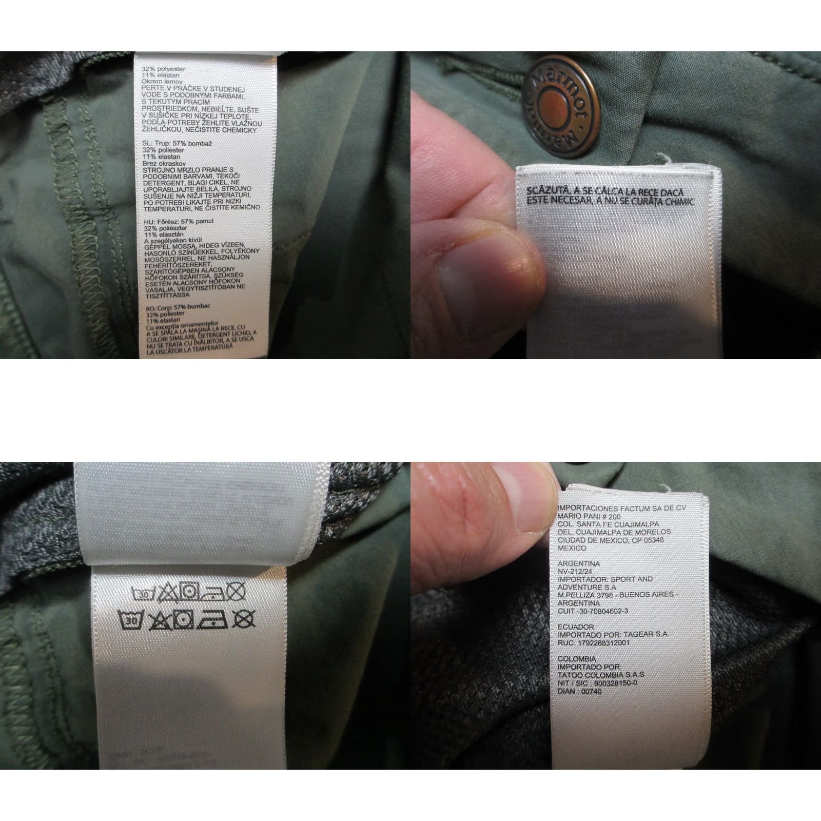 Marmot Marmot Pants Mens XL Green 37X30 Mid Rise Outdoor Hiking Cargo Pocket Size US 36 / EU 52 - 9 Thumbnail