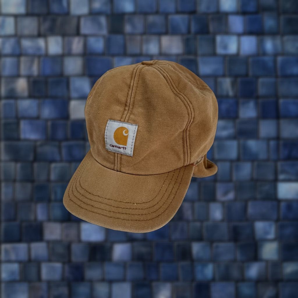 Carhartt VINTAGE Carhartt Canvas Hat Cap Thermolite Flapped USA Made Winter Size ONE SIZE - 1 Thumbnail