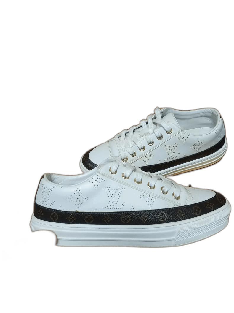 Louis Vuitton LV Sneaker White with Black Accents Size US 5 / IT 35 - 1 Thumbnail