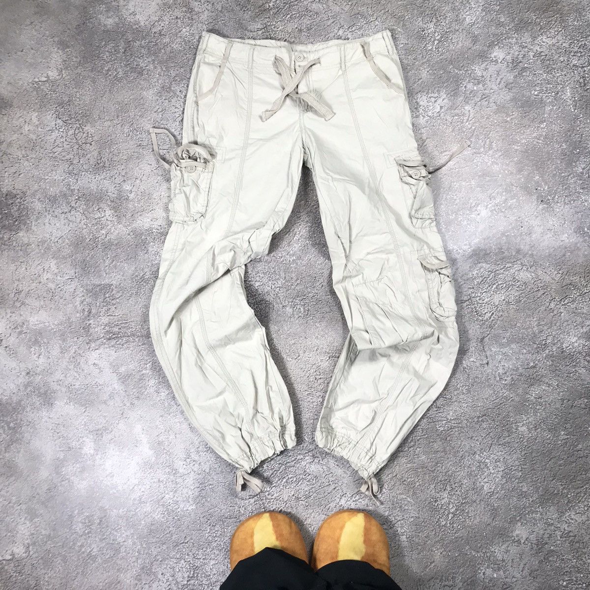 Vintage Vintage 90s Baggy Cargo Pants Parachute Flared Grunge 30 Size 30" / US 8 / IT 44 - 3 Thumbnail