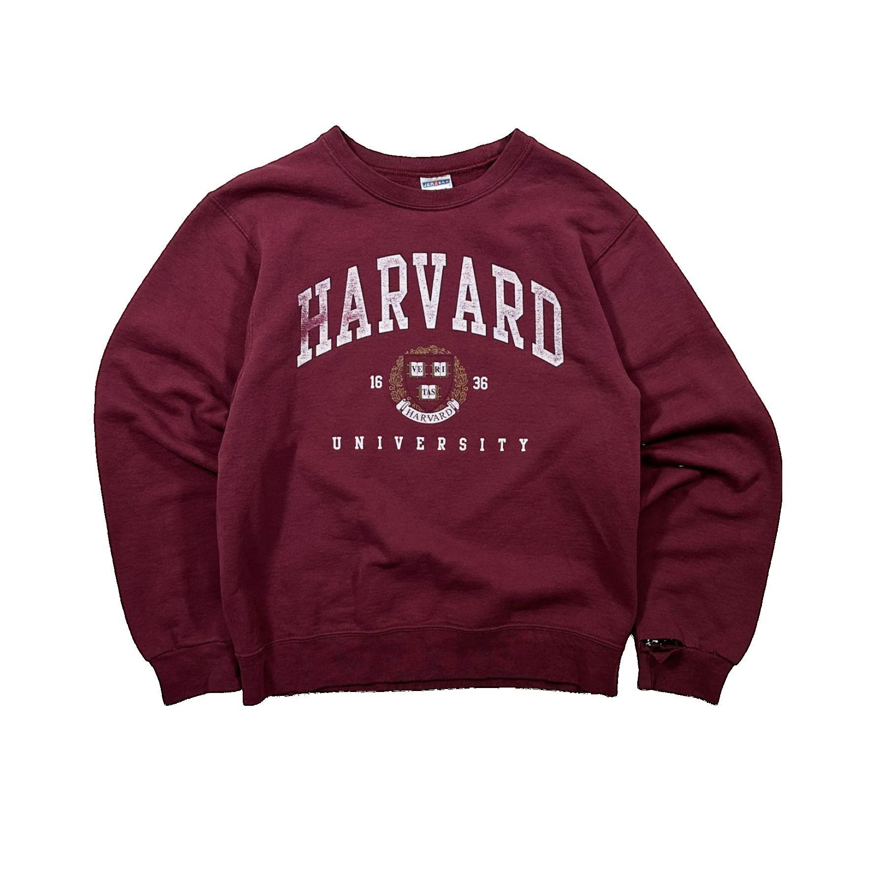 Vintage Vintage 00s Y2K Harvard Spellout College Sweater Size US S / EU 44-46 / 1 - 1 Thumbnail