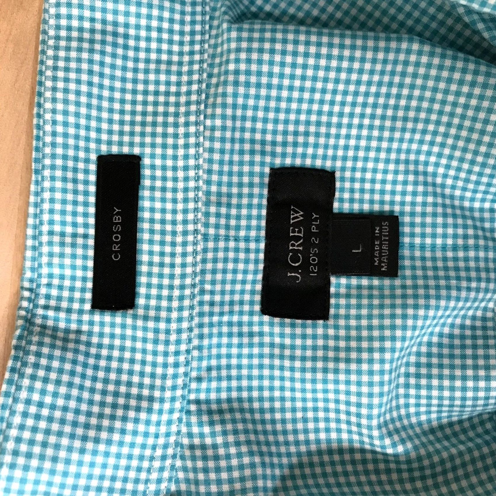 J.Crew VINTAGE? No don't include. Crosby Gingham Check Button-Down Shirt Long Sleeve Men Classic Fit Blue Shirt Size US L / EU 52-54 / 3 - 7 Thumbnail