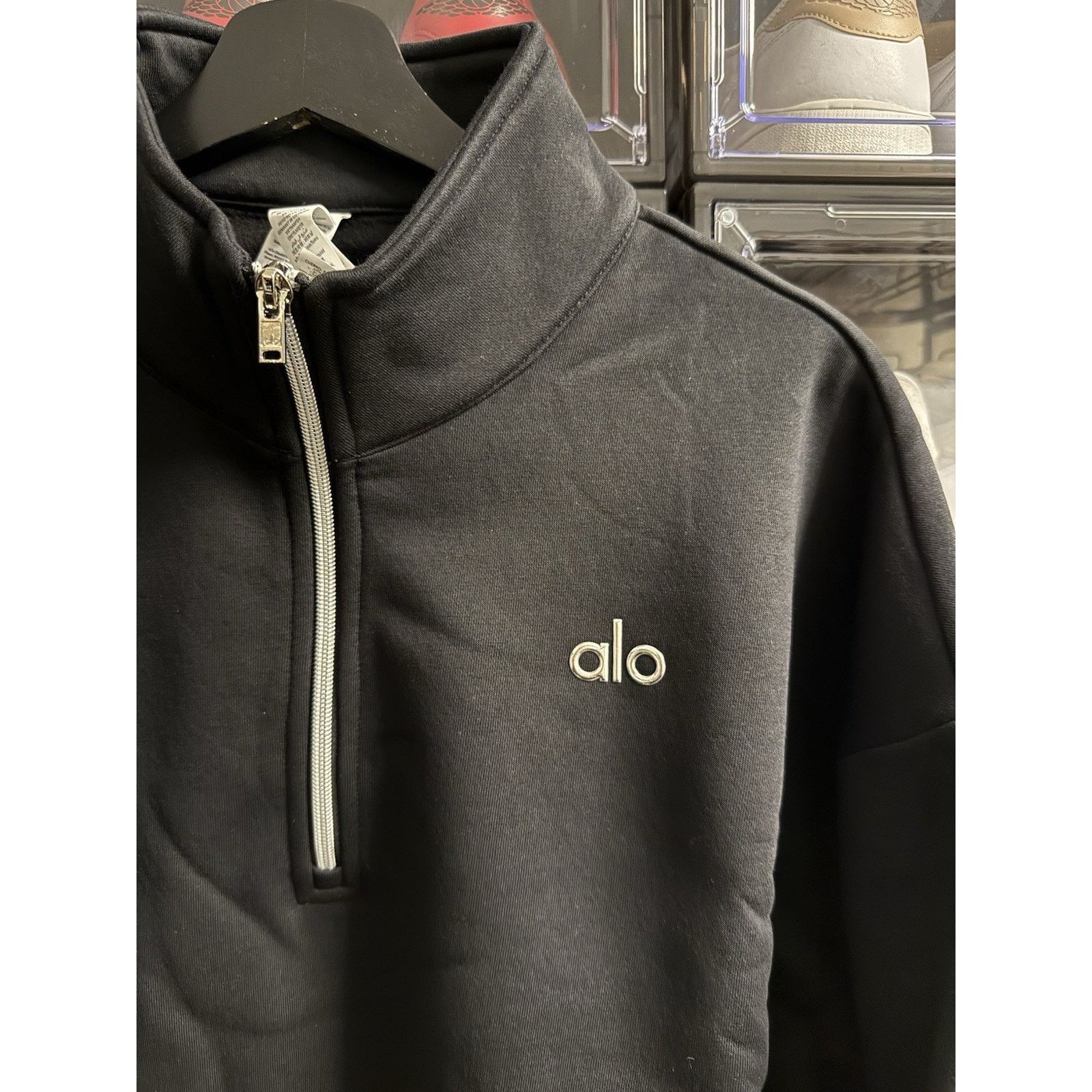 Alo ALO Accolade 1/4 Zip Pullover Mens Black Size US L / EU 52-54 / 3 - 2 Thumbnail