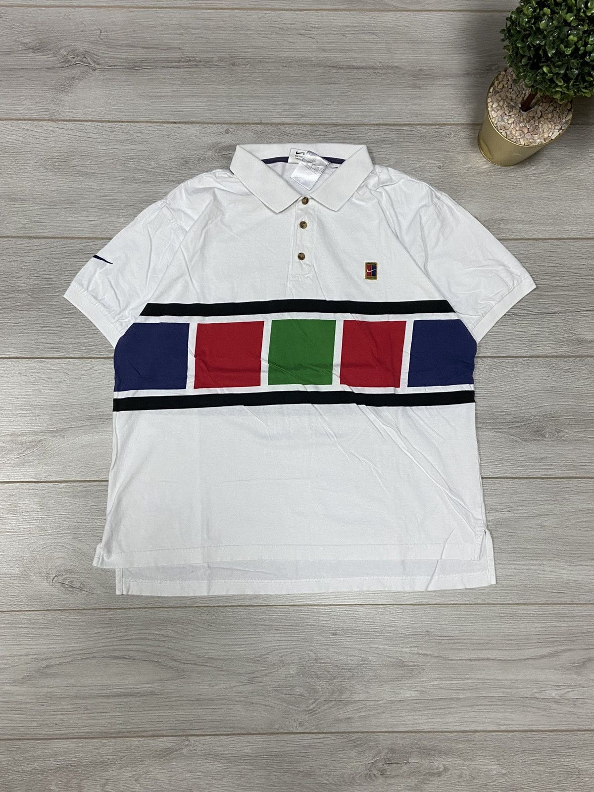 Nike Nike court vintage polo shirt challenge Size US L / EU 52-54 / 3 - 1 Thumbnail