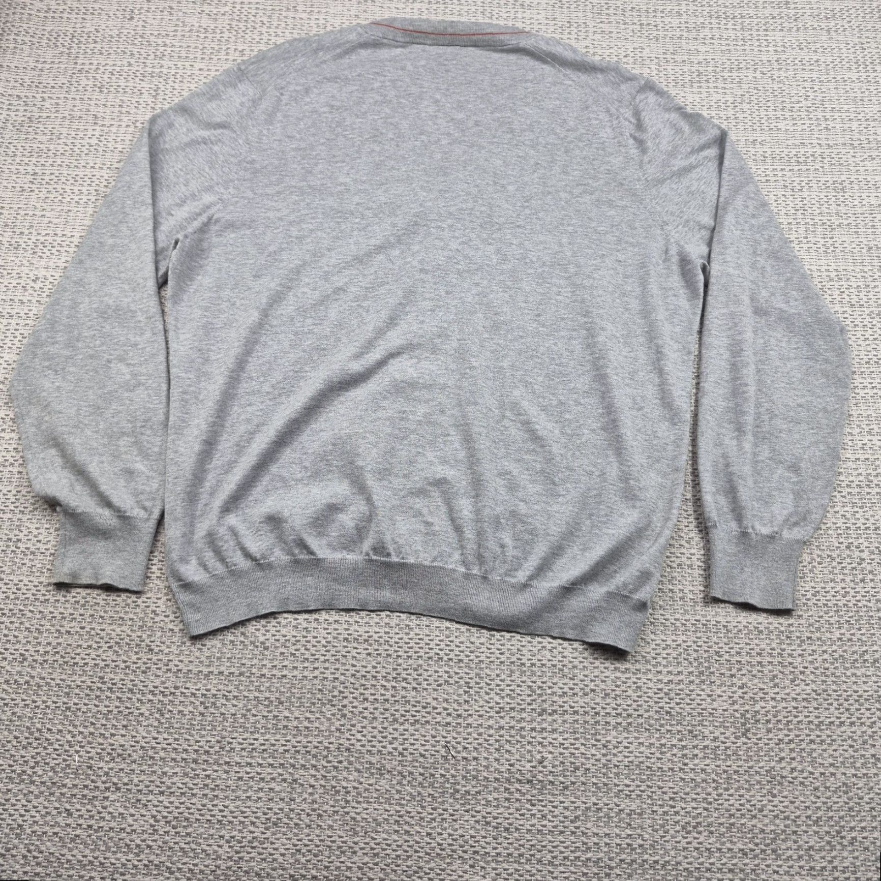 Brunello Cucinelli VINTAGE Brunello Cucinelli Sweater Cardigan Mens 2XL Gray Cotton V-Neck Knit Made Italy Shirt? Size US XXL / EU 58 / 5 - 3 Thumbnail