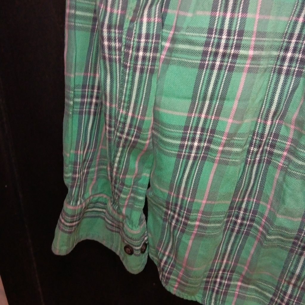 Quiksilver Flannel, womens flannel, green/pink,XXS, Size XXS / US 00 / IT 34 - 4 Thumbnail