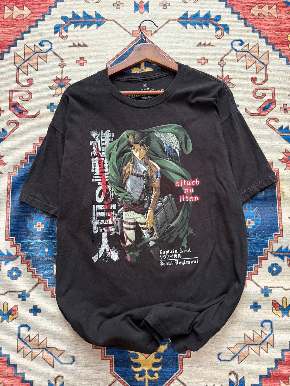 Anime Very Rare Attack On Titan Season 3 : Levi Solo Character Size US XL / EU 56 / 4 - 1 Thumbnail