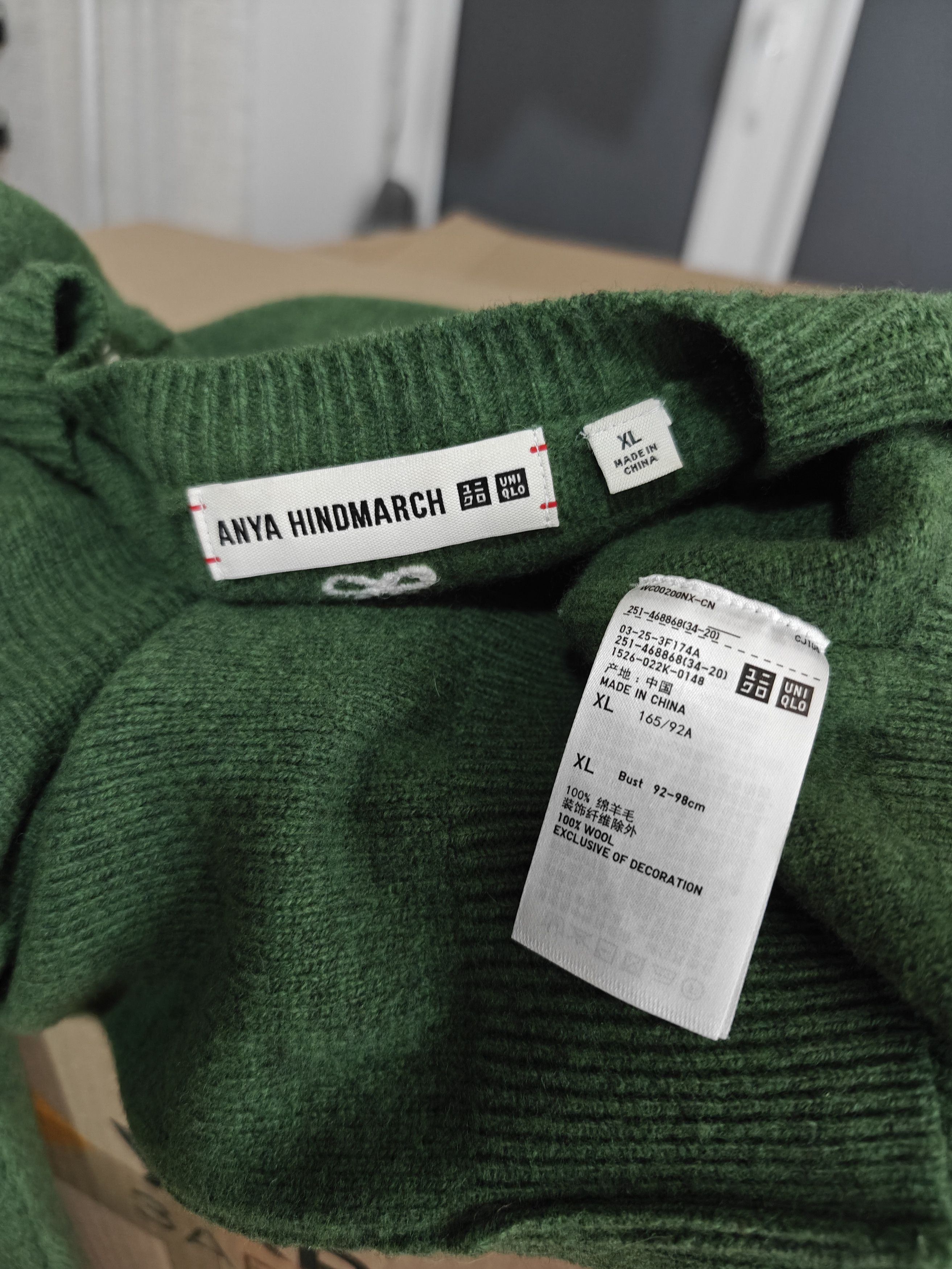 Uniqlo Uniqlo x Anya Hindmarch Wool Sweater Green Pullover XL Size XL / US 12-14 / IT 48-50 - 10 Thumbnail