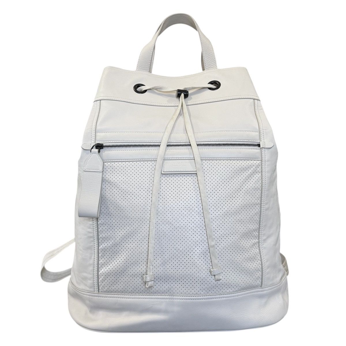 Bottega Veneta Bottega Veneta Ivory Perforated Leather Backpack Size ONE SIZE - 1 Thumbnail
