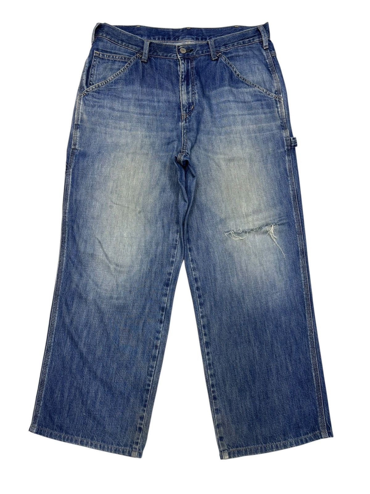Kapital 🔥EDWIN WORKWEAR BAGGY JEANS DISTRESSED DENIM JEANS Size US 34 / EU 50 - 8 Thumbnail