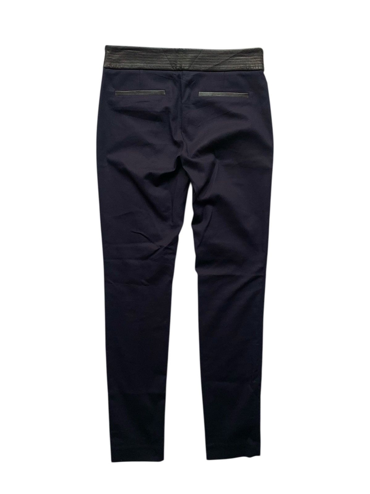 Club Monaco Skinny stretch pants with side zip, lamb leather waistband Size 31" - 5 Thumbnail