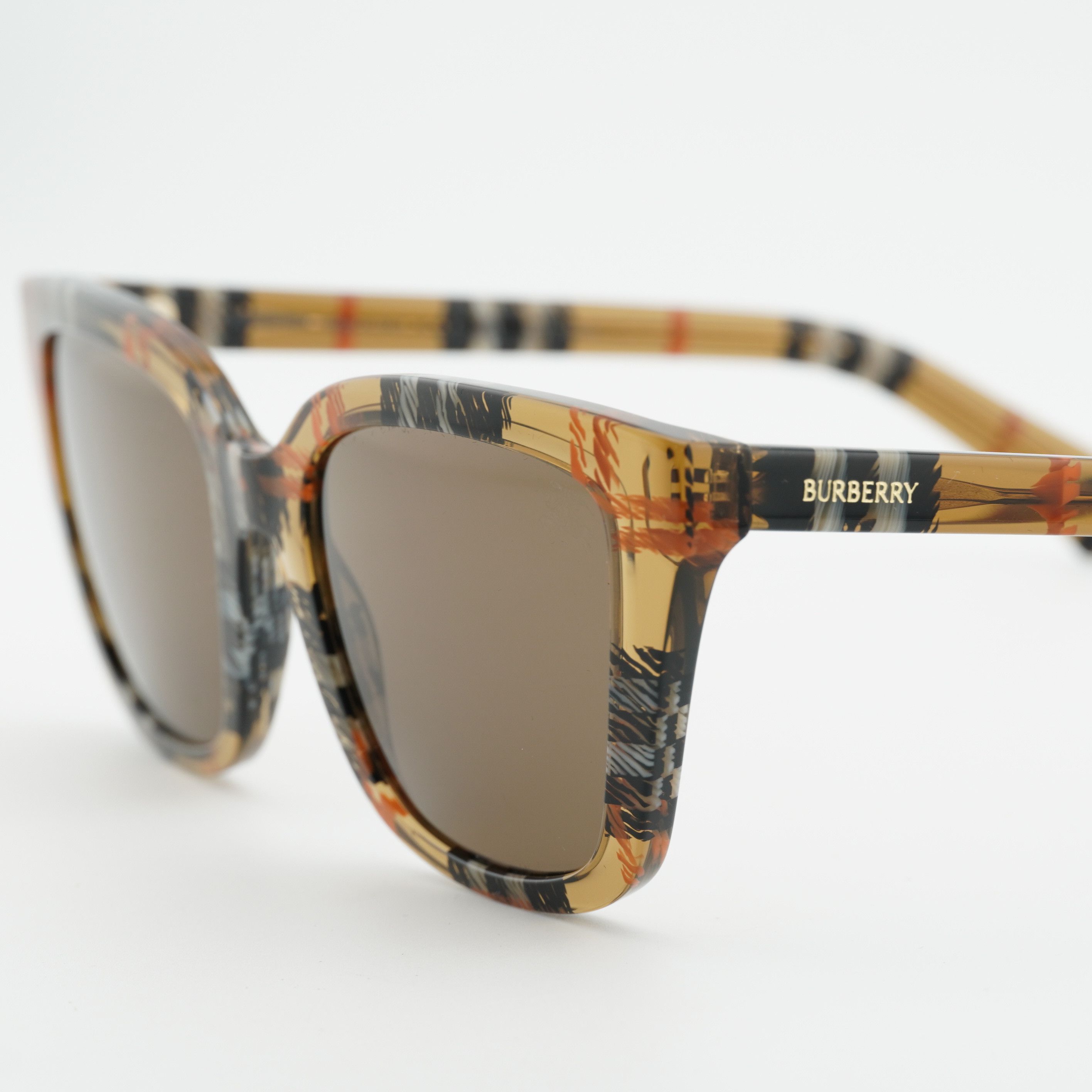 Burberry Burberry BE4487 416373 Sunglasses Brown/Vintage Check Square Size ONE SIZE - 2 Thumbnail