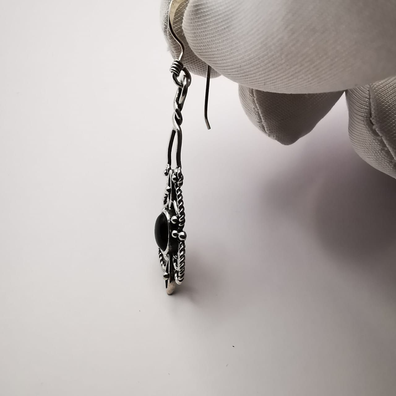 Vintage Vintage Women's Earrings 925 Sterling Silver, Jewelry, Onyx Size ONE SIZE - 5 Thumbnail