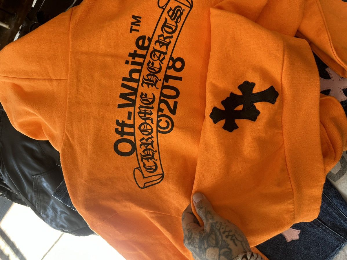 Chrome Hearts × Off-White CHROME HEARTS OFF WHITE PATCH HOODIE Size US M / EU 48-50 / 2 - 11 Thumbnail