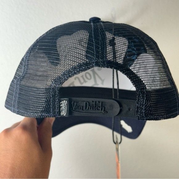 Designer × Von Dutch NWT VON DUTCH NAVY BLACK TRUCKER HAT Size ONE SIZE - 3 Thumbnail