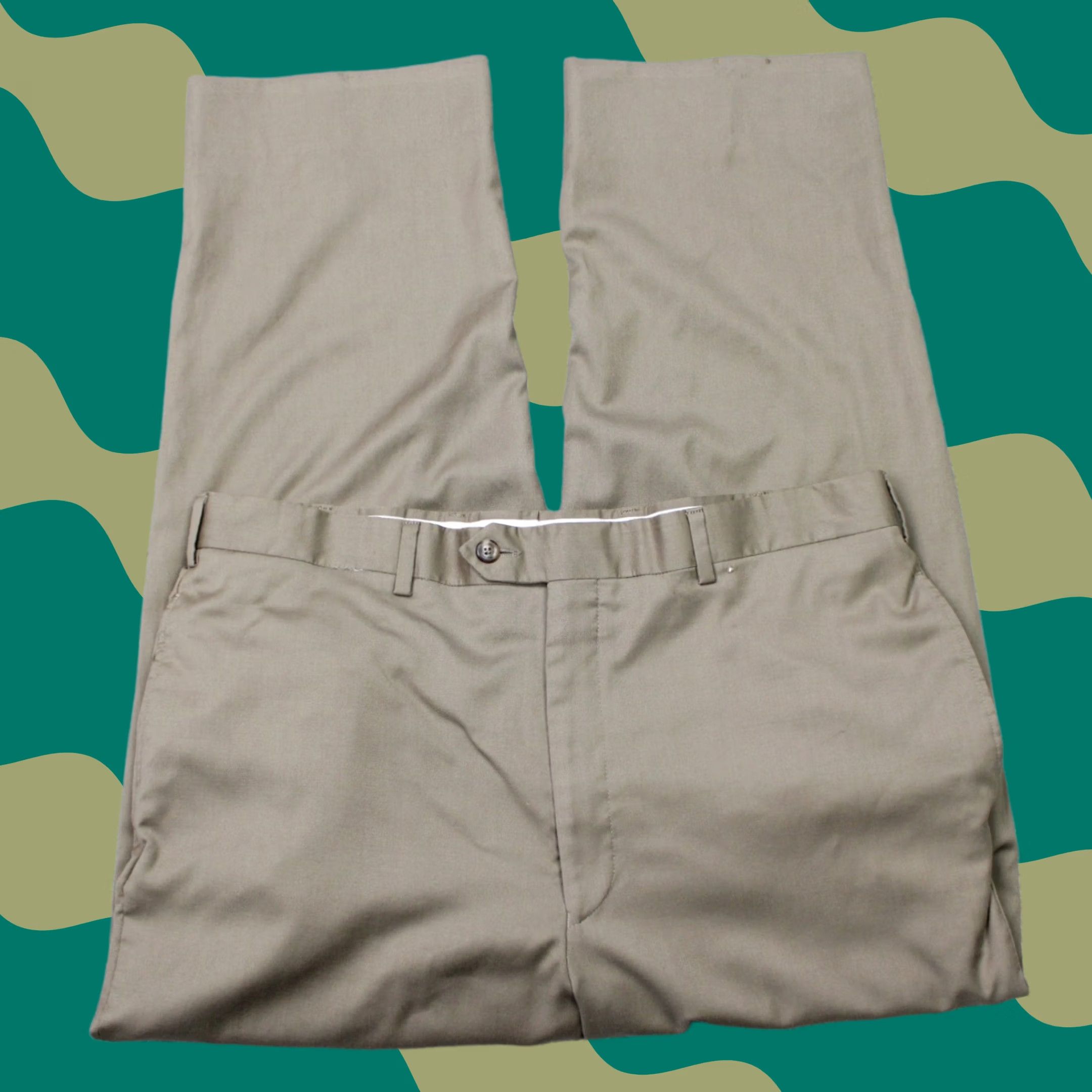 Jos. A. Bank Jos. A. Bank Pants Mens 38 Beige Signature Collection 100% Wool Flat Front Dress Pants Slim? Regular Rise Mid? Not adding. Size US 38 / EU 54 - 1 Thumbnail