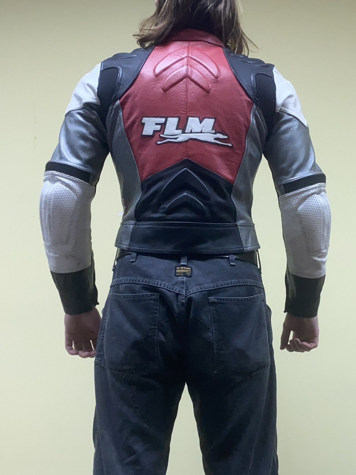 Vintage FLM MOTO with protection leather racing jacket Size US S / EU 44-46 / 1 - 5 Thumbnail