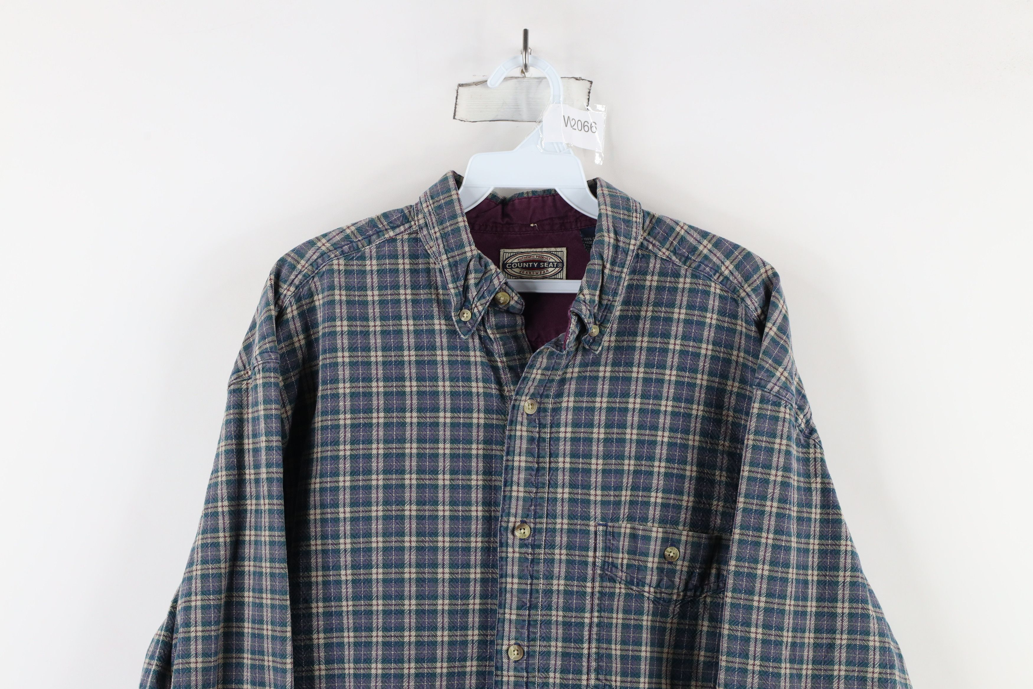 Vintage Vintage 90s Streetwear Heavyweight Collared Button Shirt Size US L / EU 52-54 / 3 - 2 Thumbnail