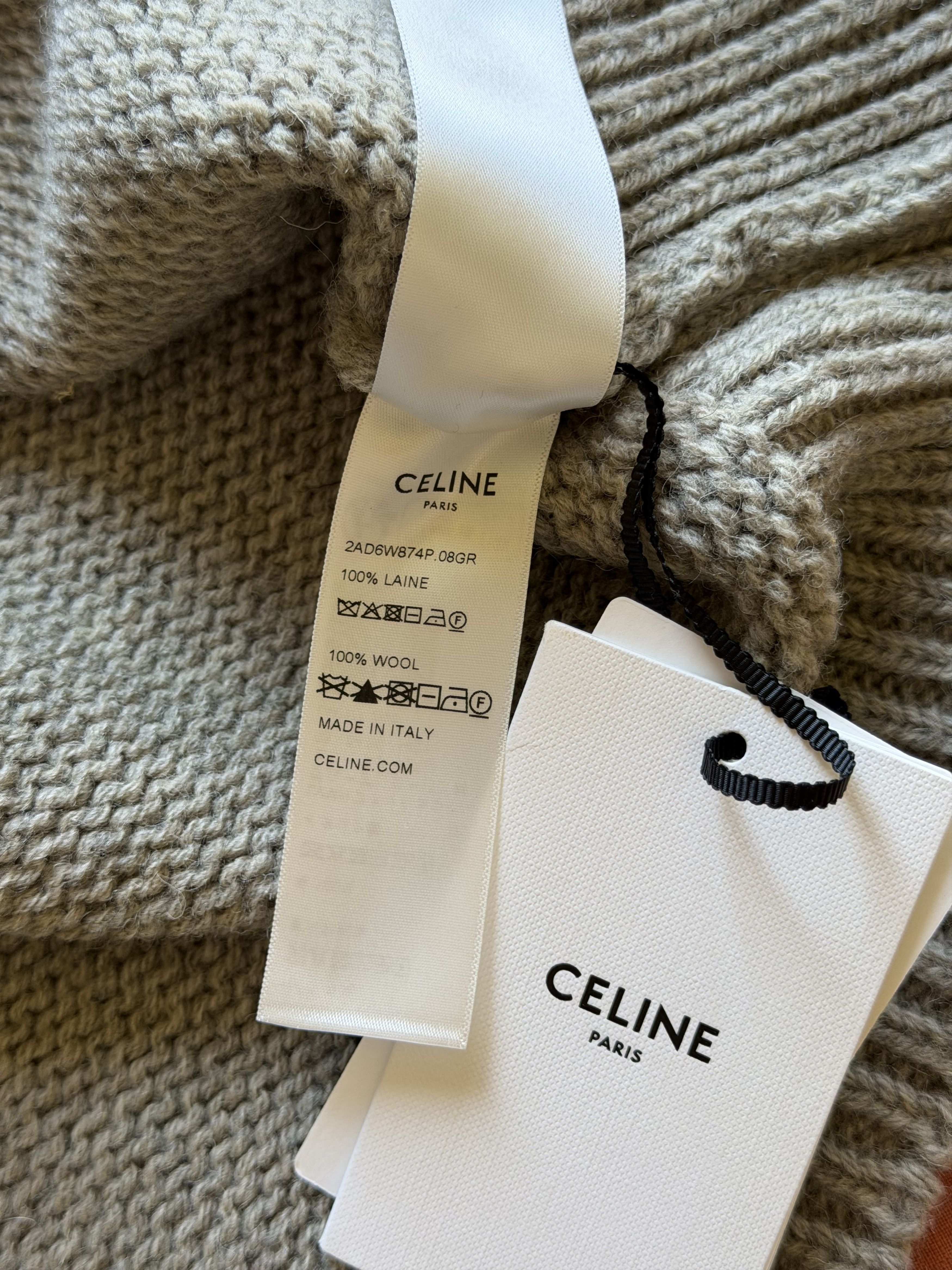 Celine Celine Fair Isle Wool Sweater in Gray Size US XL / EU 56 / 4 - 10 Thumbnail
