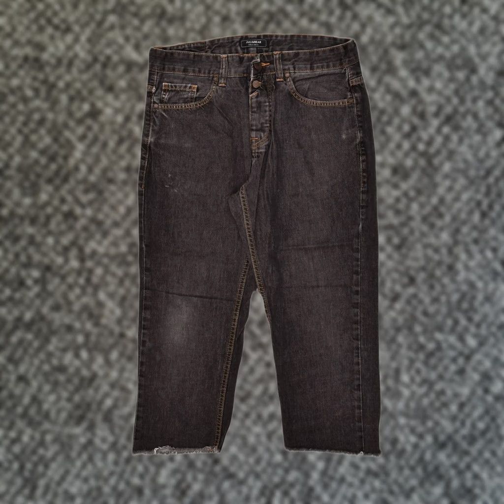 Vintage Pull & Bear Womens Capri Jeans Black XL EU 44 W34 L21 AG07 Size 40" / US 18 - 1 Thumbnail
