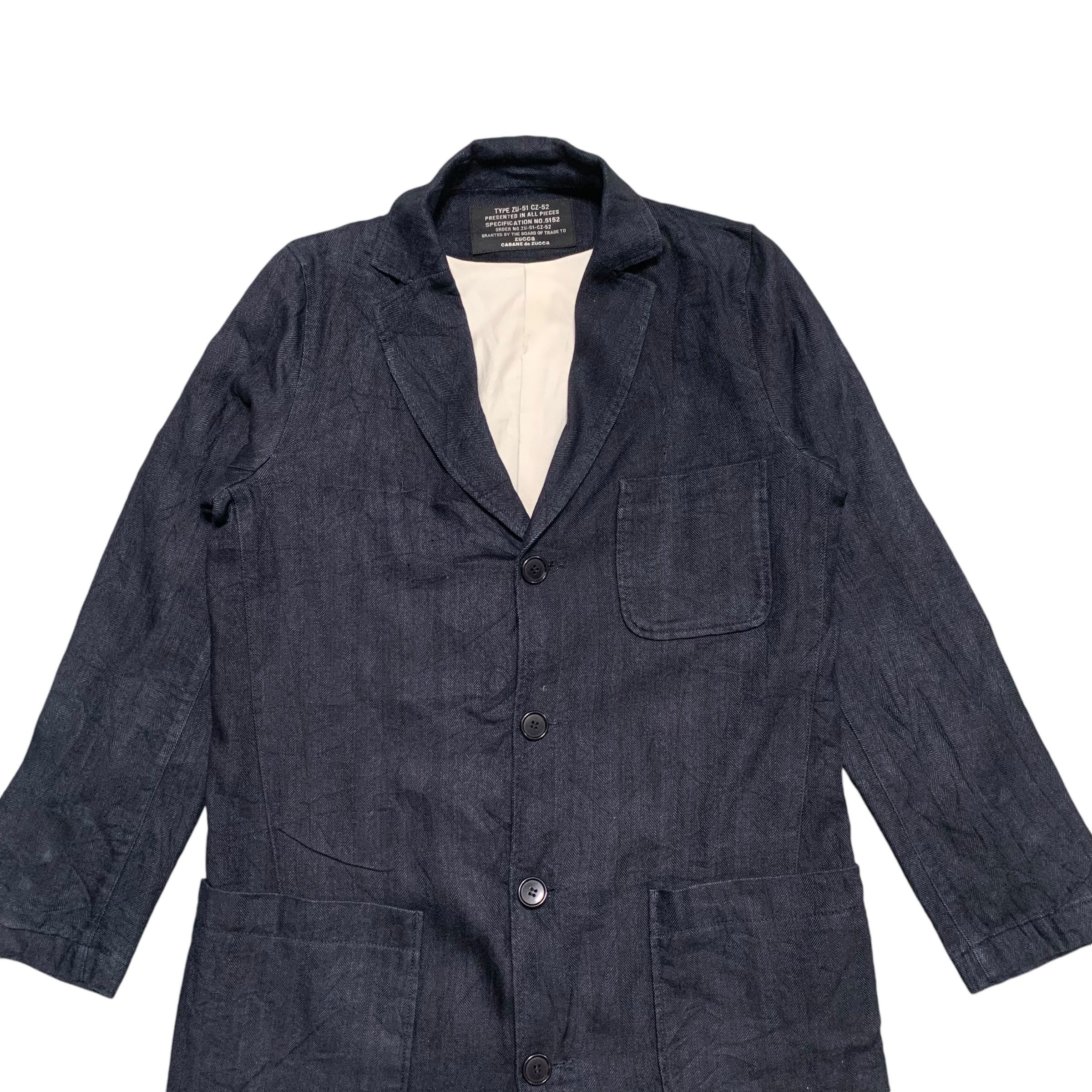 CABANE de ZUCCa Cabane De Zucca Indigo Denim Coat Size US M / EU 48-50 / 2 - 3 Thumbnail