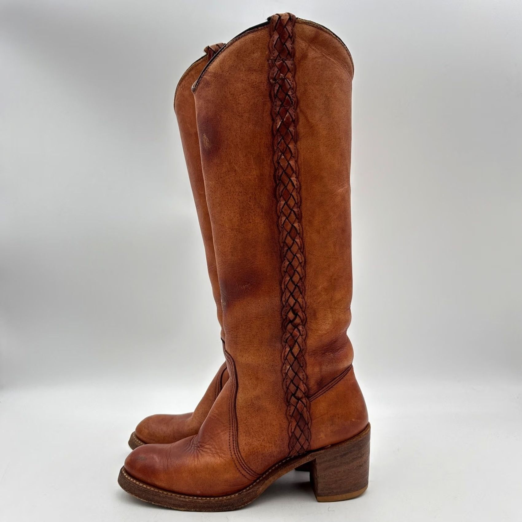 Vintage VINTAGE Capezio Boots Women's 5.5 M Brown Braided Campus 70s Size US 6 / IT 36 - 5 Thumbnail