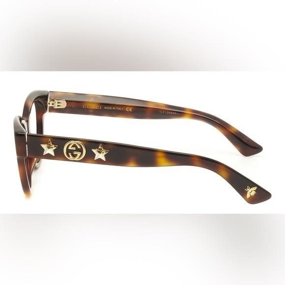 Gucci New - GUCCI OVAL EYEGLASSES GG0209O 002 HAVANA/GOLD 48MM 209 Size ONE SIZE - 4 Thumbnail