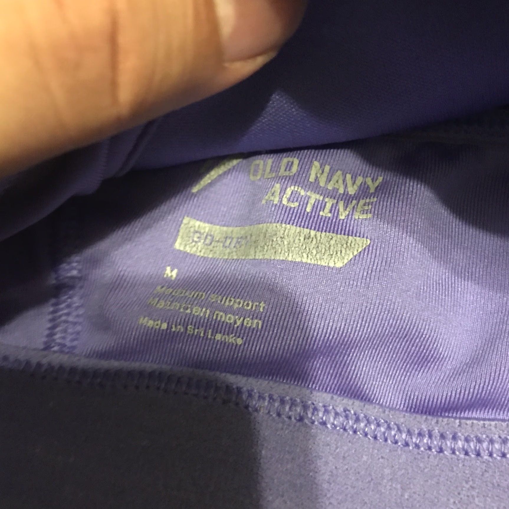 Old Navy Old Navy Go Dry Purple Racerback Sports Bra Womens M Activewear Medium Support Size ONE SIZE - 2 Thumbnail