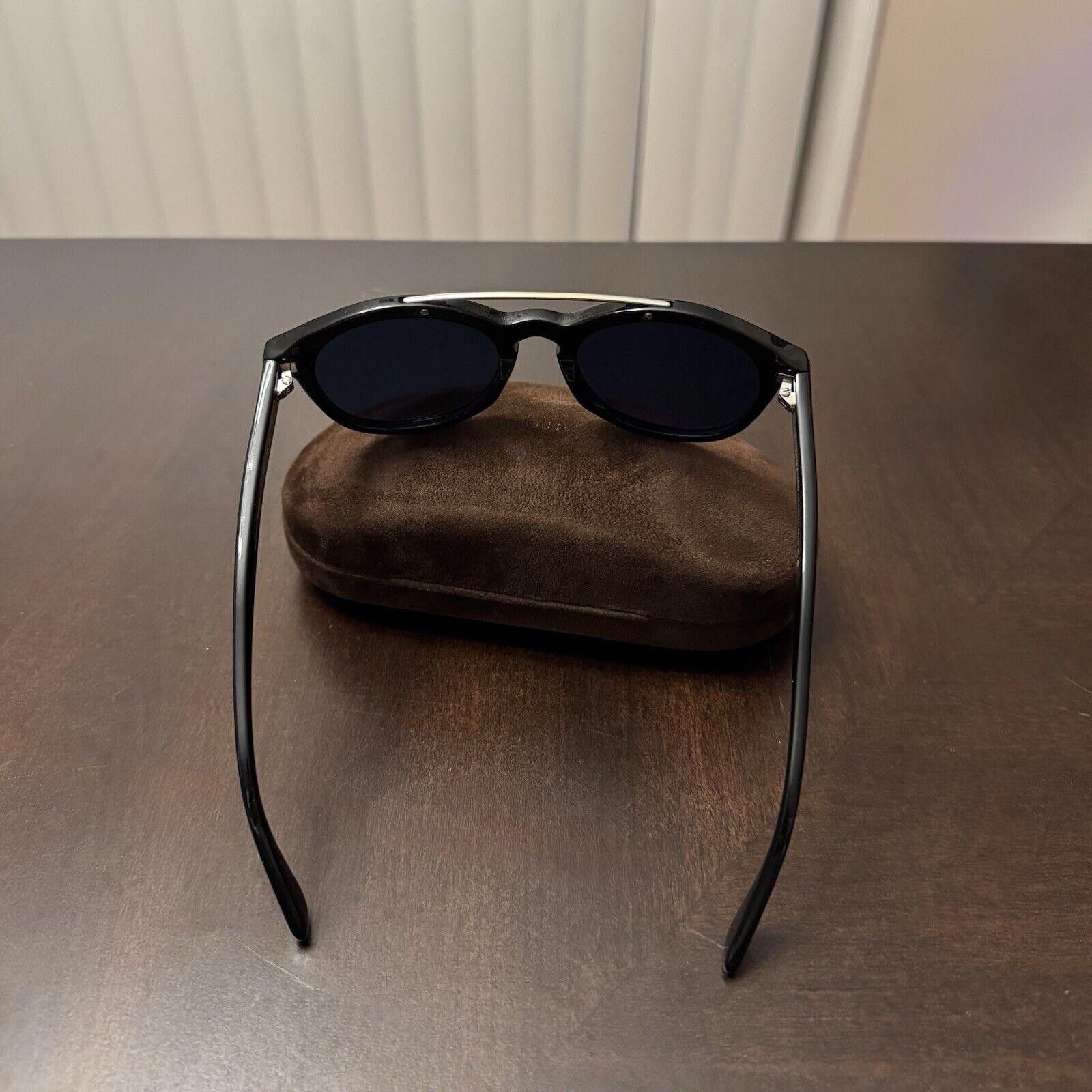 Tom Ford Tom Ford Newman TF515 01V 53mm Black Blue Lens Size ONE SIZE - 6 Thumbnail