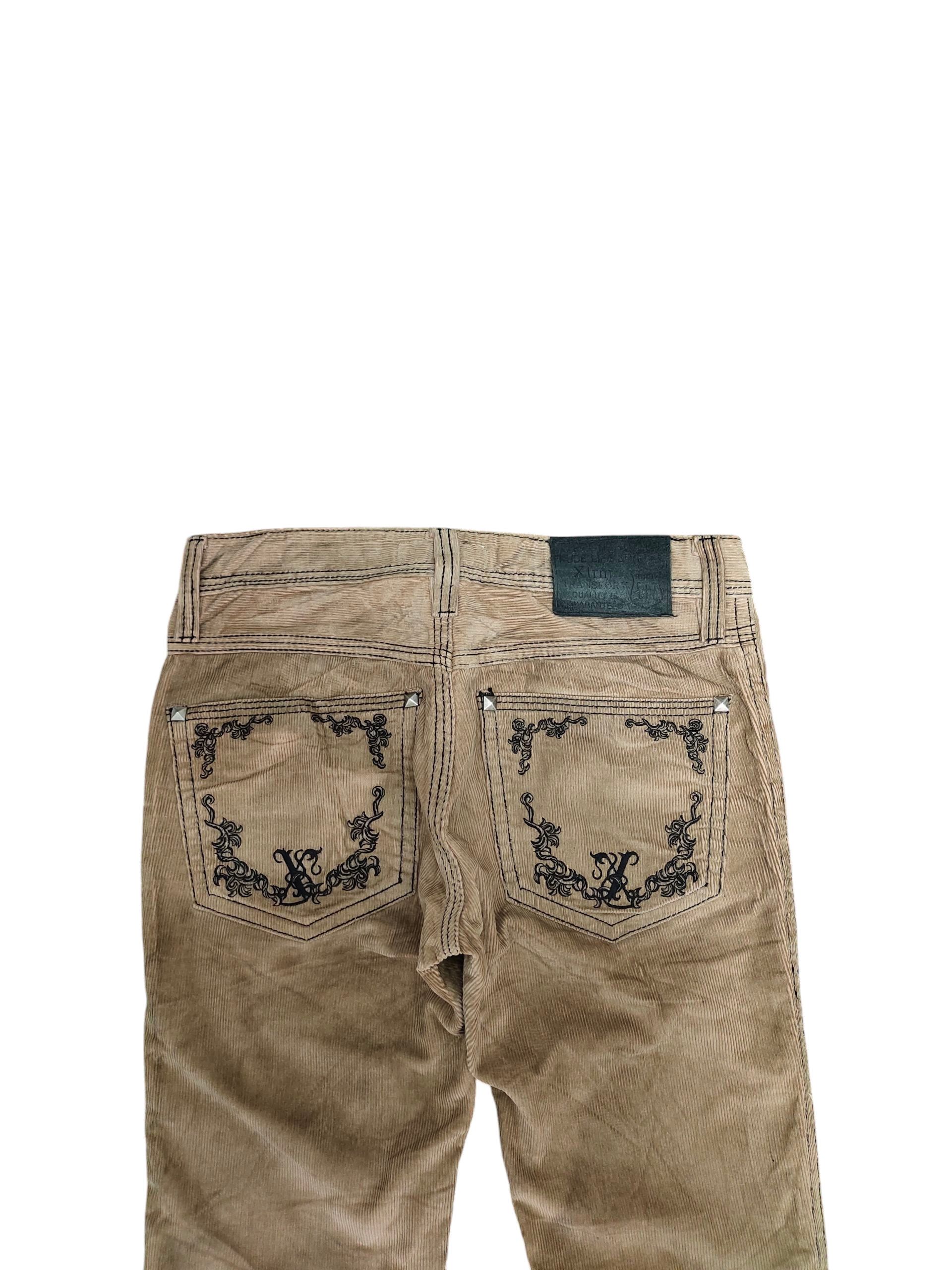 Tornado Mart Japanese Brand Xfrm Studded Corduroy Flare Denim Pants Size US 29 - 2 Thumbnail