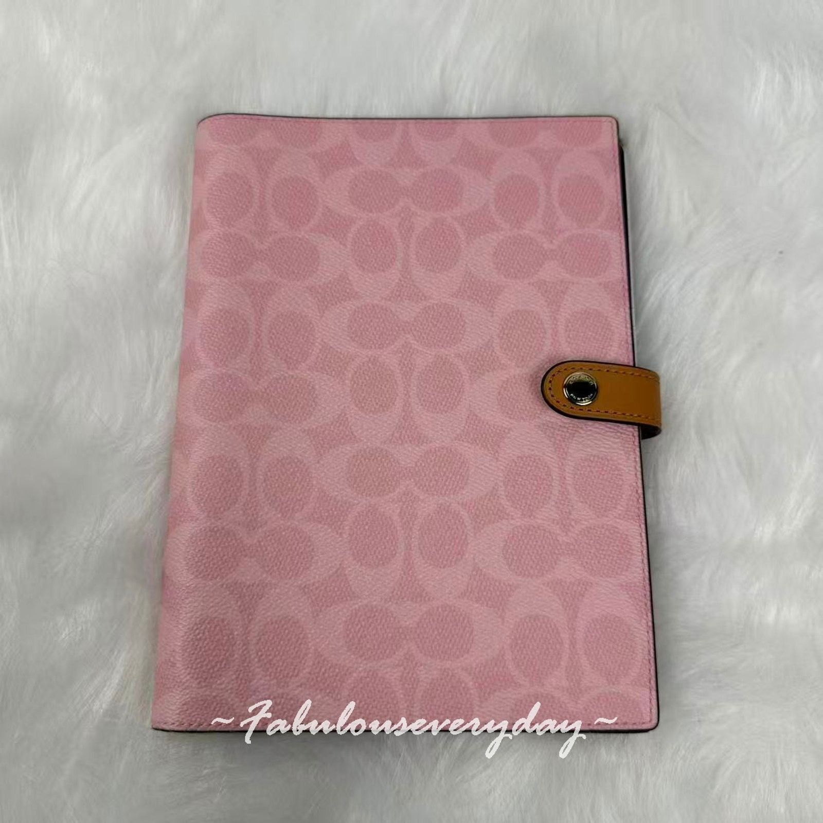 Coach Coach Notebook In Signature Canvas/Gold/Powder Pink Size ONE SIZE - 1 Thumbnail