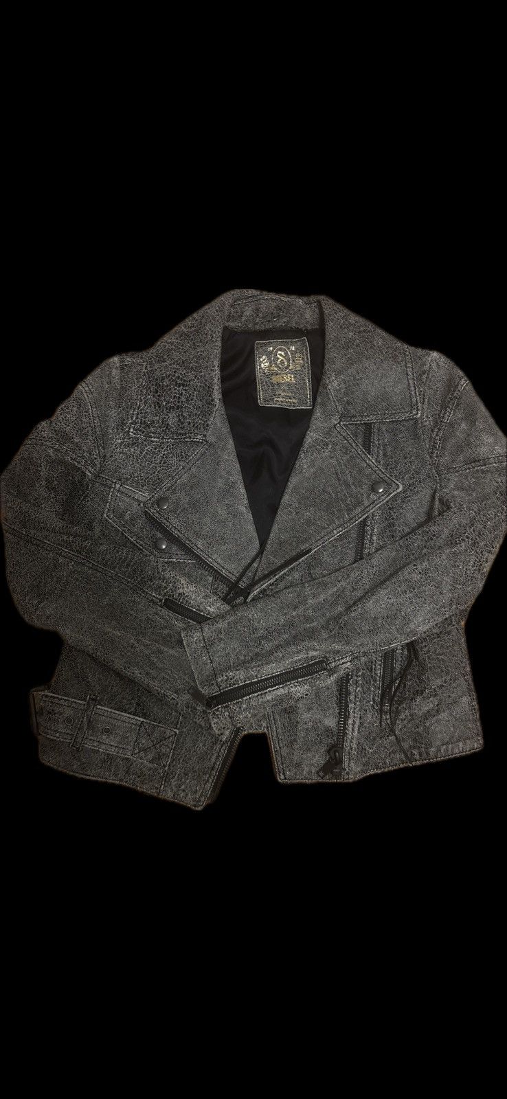 Diesel Diesel white cracked leather jacket (Rare) Size S / US 4 / IT 40 - 2 Thumbnail
