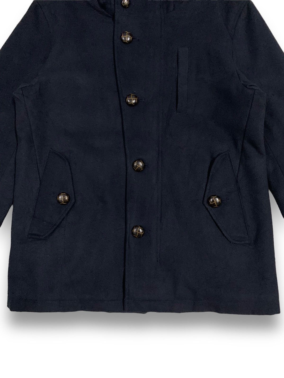Japanese Brand Japanese Brand ADPOSION Wool Blend Navy Hooded Jacket Size US M / EU 48-50 / 2 - 9 Thumbnail