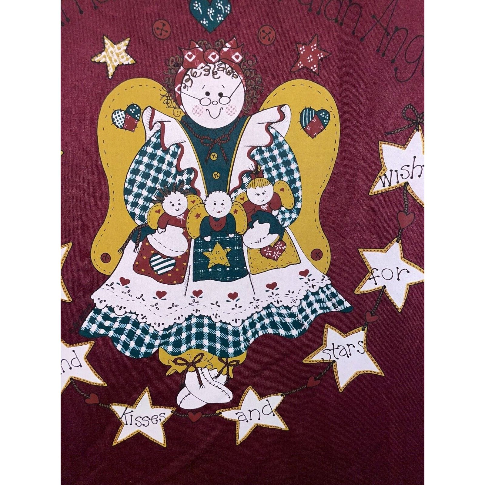 Jerzees Vintage Grandma Shirt Guardian Angels Child Care Red Tee 90s Size US S / EU 44-46 / 1 - 5 Thumbnail