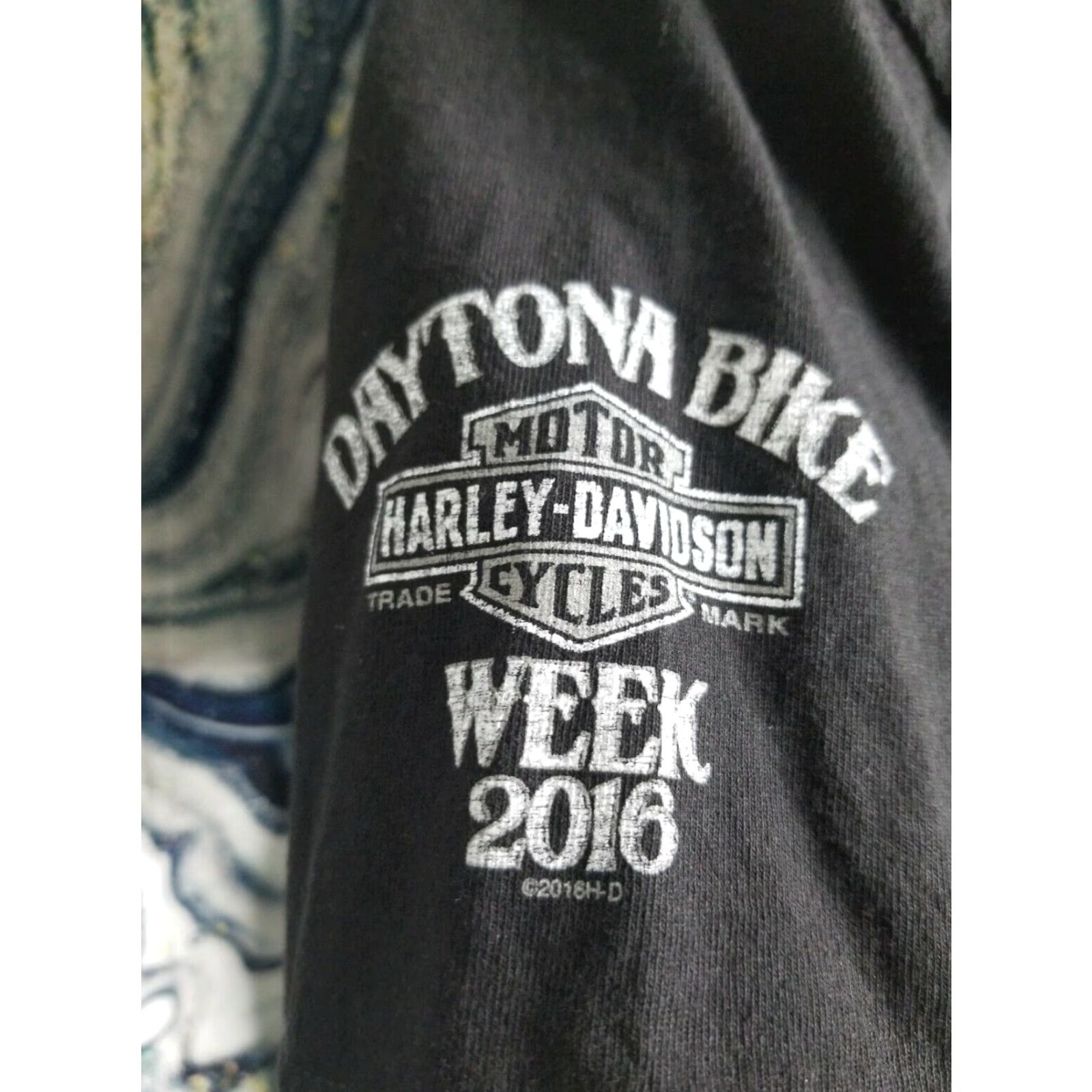 Harley Davidson HARLEY-DAVIDSON 2016 Daytona Beach Bike Week T-Shirt Mens L Black Motorcycle Short Sleeve Crew Neck Double-Sided Size US L / EU 52-54 / 3 - 5 Thumbnail