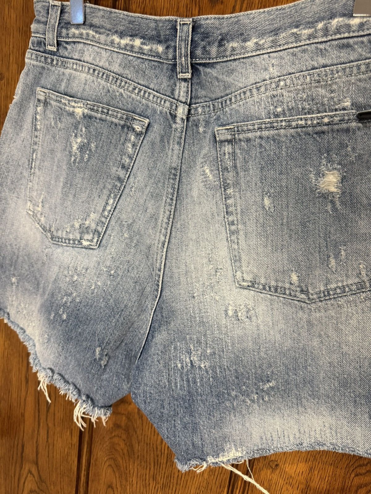 Saint Laurent Paris SS21 Saint Laurent hoochie daddy denim shorts 31 raw hem Size US 31 - 20 Thumbnail