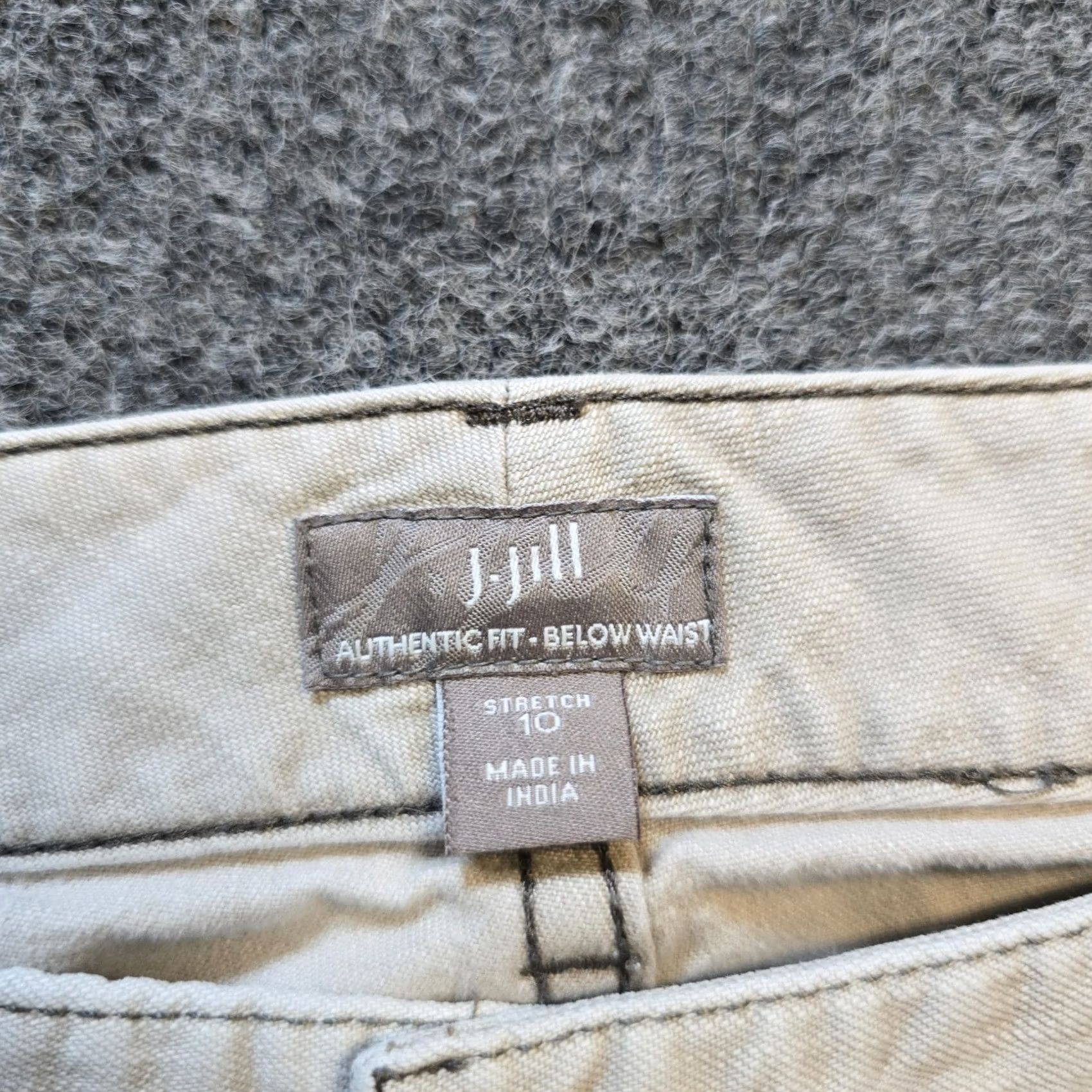J. Jill J Jill Jeans Women 10 White Denim Slim Ankle Mid Rise Classic 5-Pocket Zipper Button Grayish-white Vintage? No Size 32" / US 10 / IT 46 - 4 Thumbnail