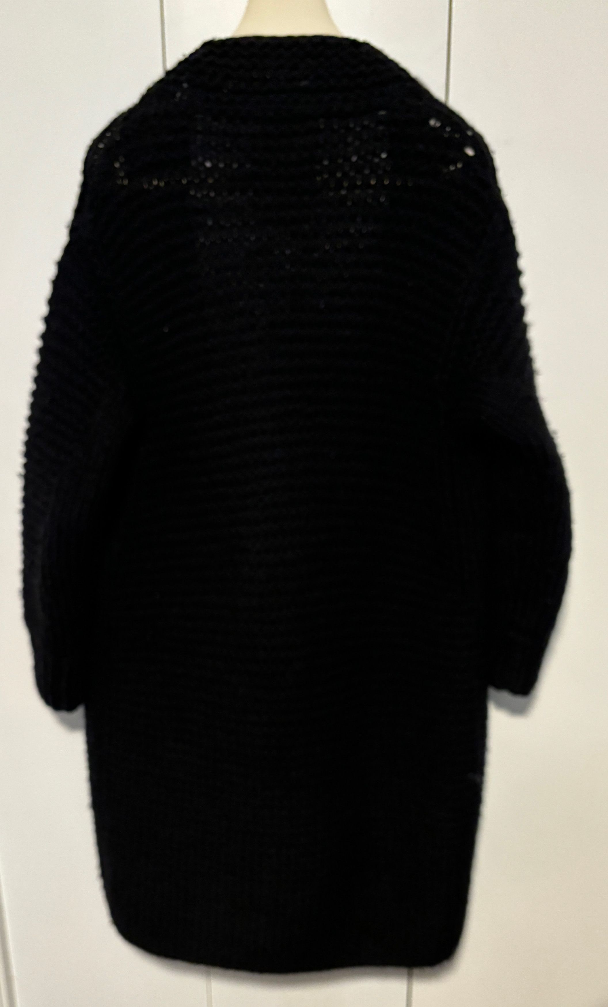 Wings + Horns Wings + Horns Peruvian Black Wool Handknit Cardigan XS-S Size US S / EU 44-46 / 1 - 5 Thumbnail