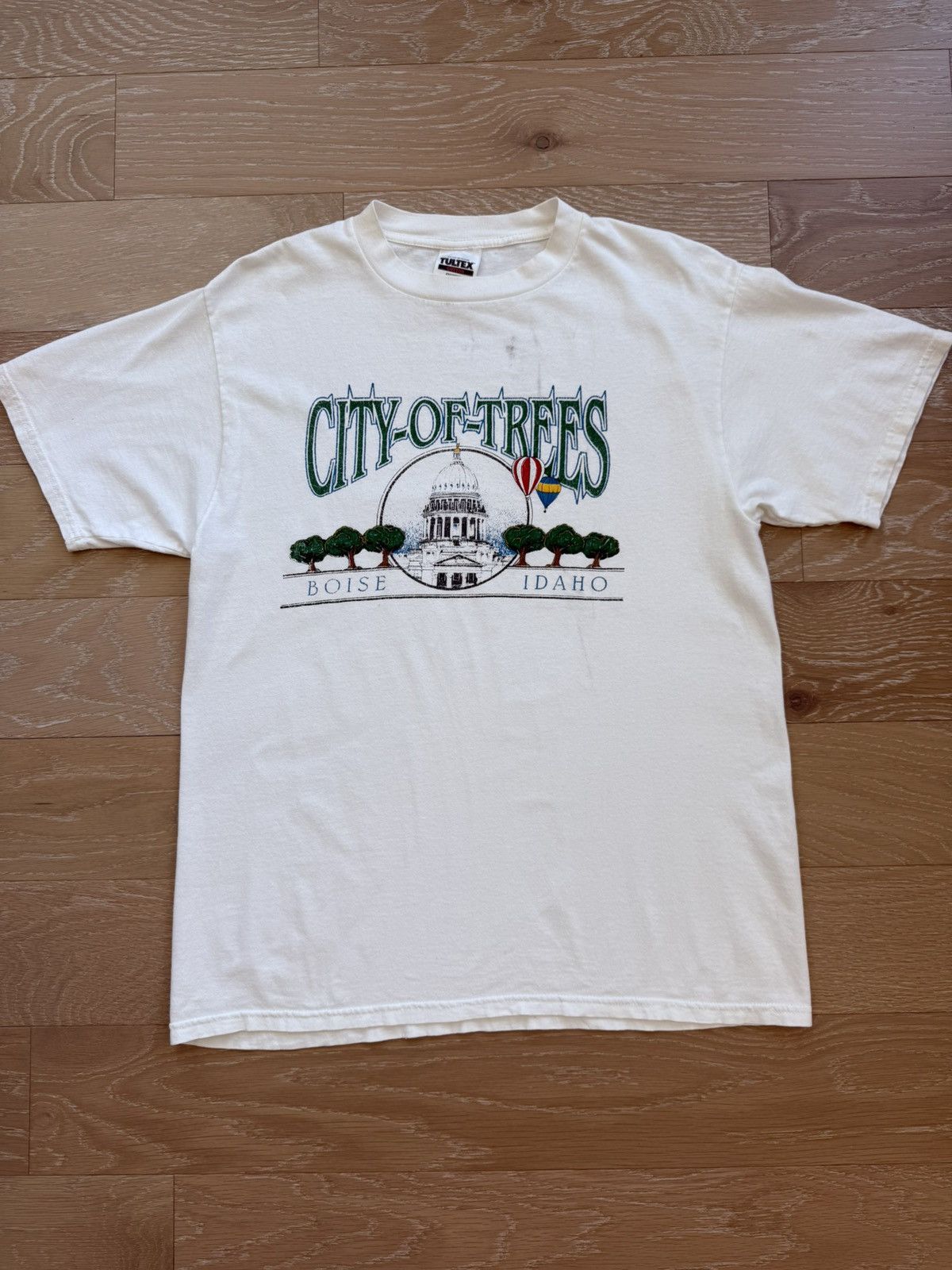 Tultex Vintage City of Trees Boise Idaho Balloon Nature Shirt Size US L / EU 52-54 / 3 - 2 Thumbnail
