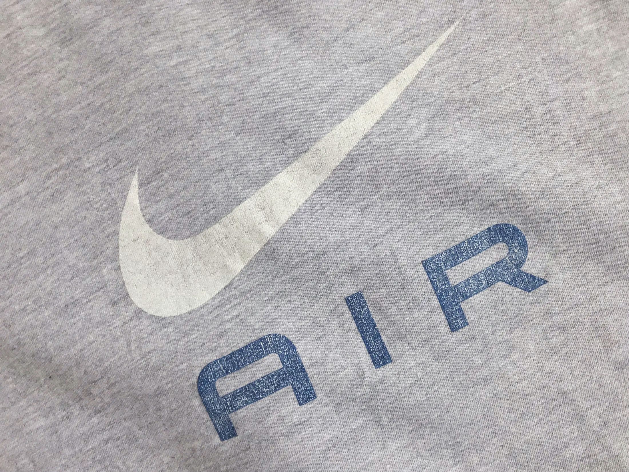 Nike Vintage 90s NIKE AIR T shirt White tag Central Swoosh Tee Size US L / EU 52-54 / 3 - 3 Thumbnail